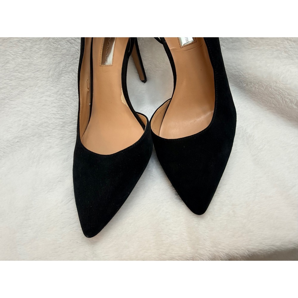 INC Kenjay Teal Suede D'Orsay Pumps Stiletto Heel Quiet Luxury Office Chic Heels - Picture 5 of 7